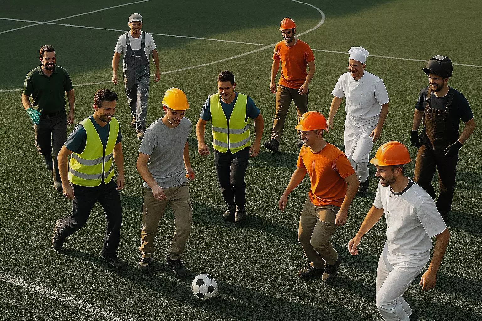 Lavoratore come calciatore